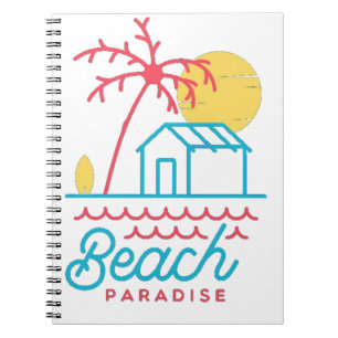 Beach paradise cute notebook