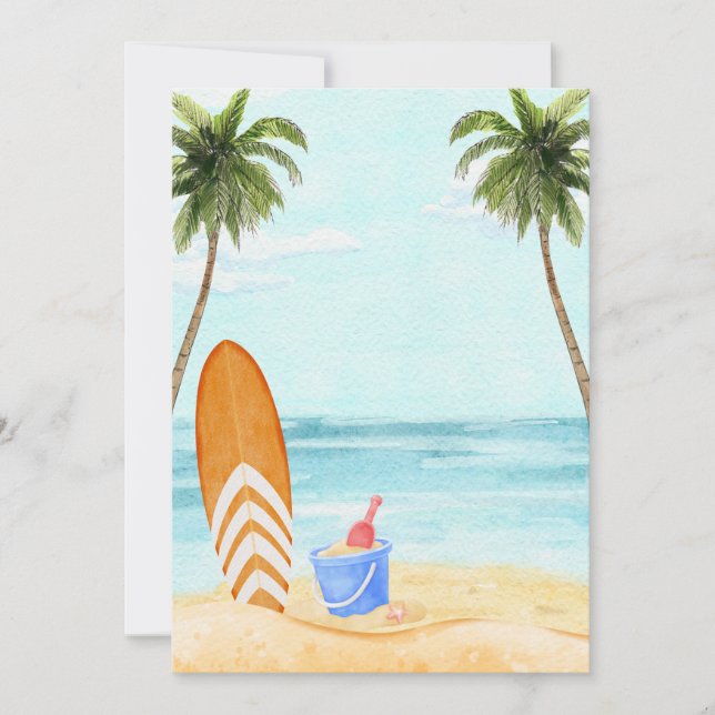 Beach paradise holiday card (Front)