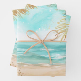 Beach Paradise pattern Wrapping Paper Sheet