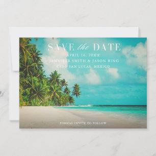 Beach Paradise Photo Wedding  Save The Date