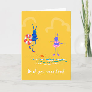 beach party ants card