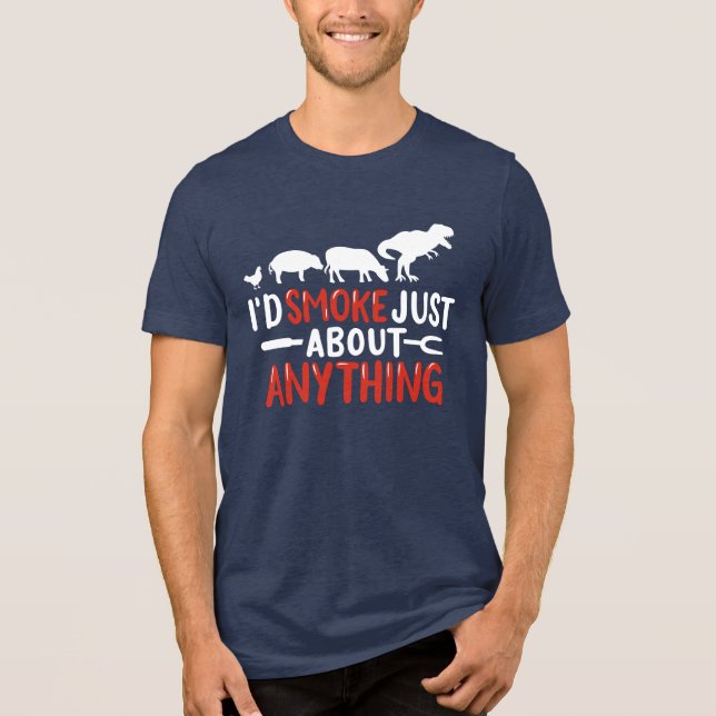 Beach Party BBQ Dad Funny Gag Custom Tri-Blend Shirt (Front)