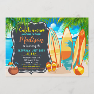 Beach Party Birthday Invitation, Summer Party Invitation