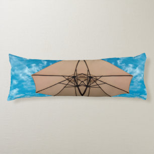 Beach party blues sun ocean umbrella pop colour body cushion