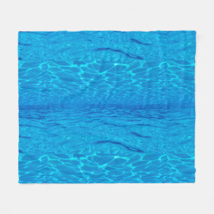 Beach party blues sun ocean water pool pop colour fleece blanket