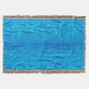 Beach party blues sun ocean water pool pop colour throw blanket