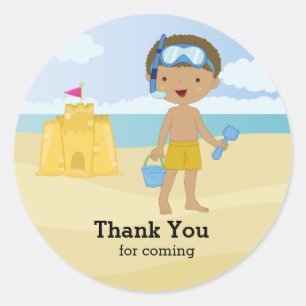 Beach Party Classic Round Sticker