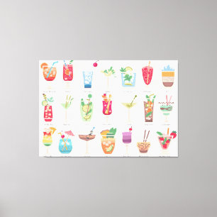 Beach party drinks canvas print