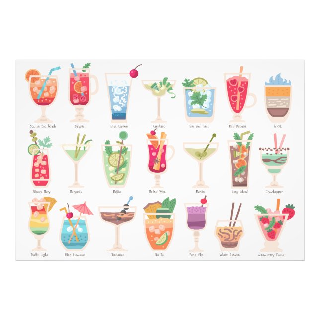 Beach party drinks photo print (Front)