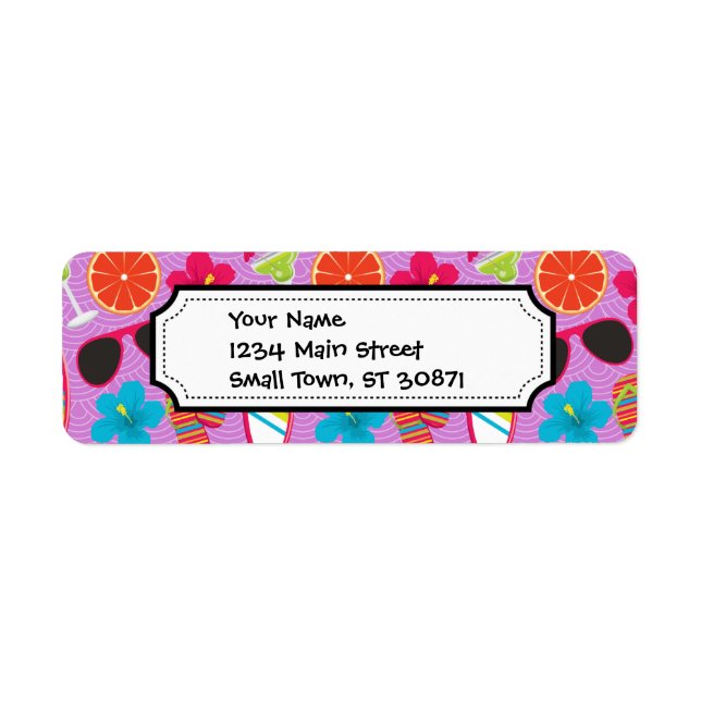 Beach Party Flip Flops Sunglasses Beachball Purple (Front)