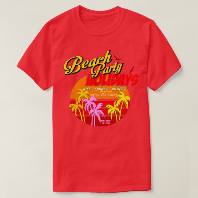 Beach Party French Riviera T-Shirt (Design Front)