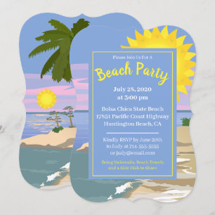 Beach Party Fun Invitation