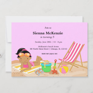 Beach Party (Girl) Invitation