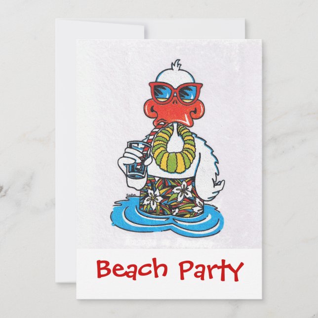 Beach Party Invitation (Front)