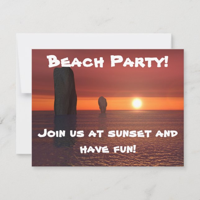 Beach Party! Invitation (Front)