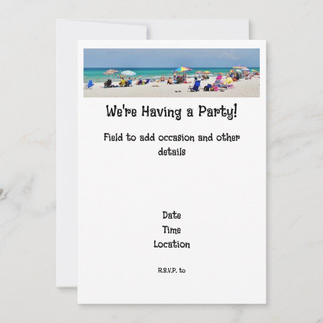 Beach Party Invitation (Front)
