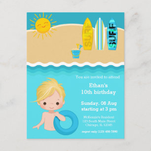 Beach party invitation