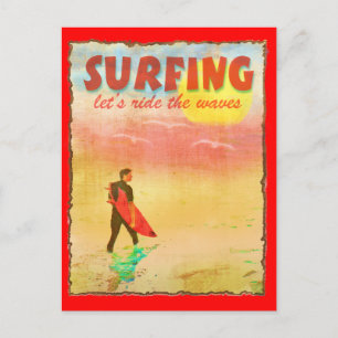 Beach Party Invitation (Surfing) Postcard