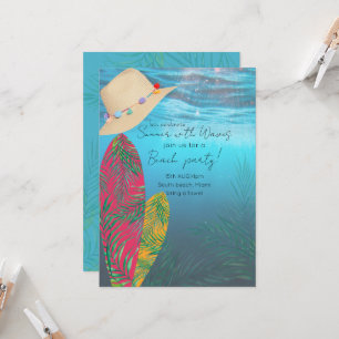 Beach party   Modern summer themed fun party Invitation