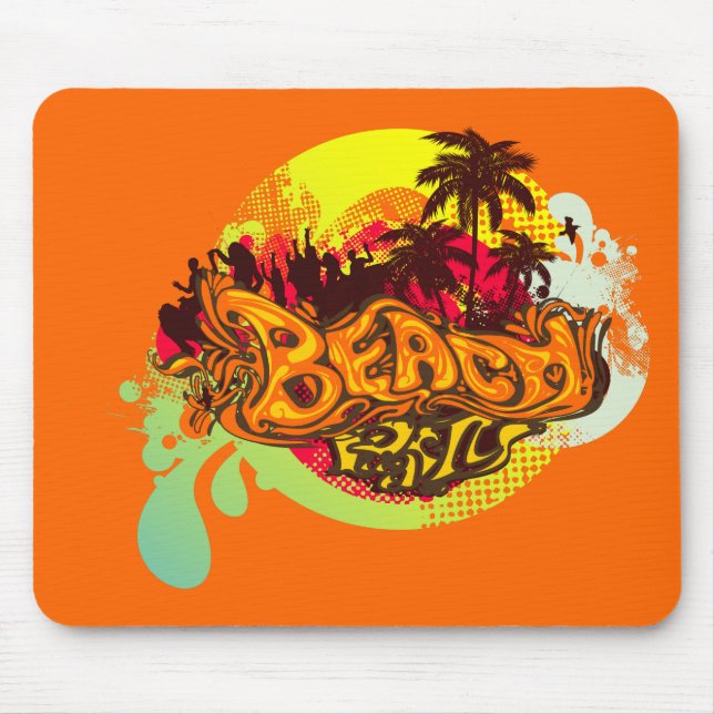 Beach Party Mouse Mat (Front)