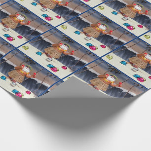 Beach Party Santa - Christmas Wrapping Paper