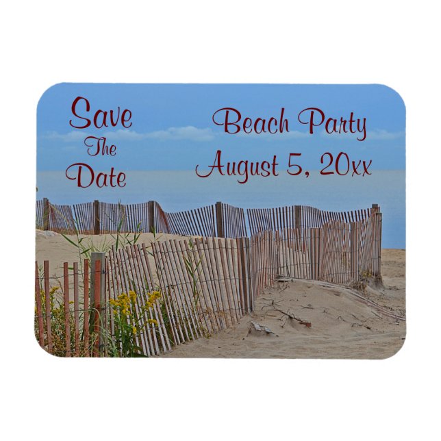 Beach Party Save The Date Magnet (Horizontal)