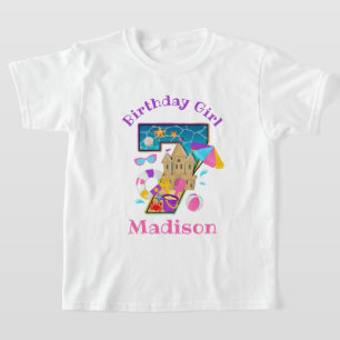 beach party Seventh Birthday shirt swimming
