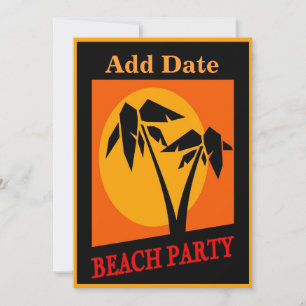 Beach Party Sign Card