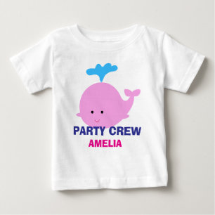 Beach Party T-shirt, Pink Whale Graphic T-shirt