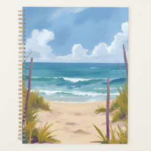 Beach Path Ocean Watercolor Coastal Painted Planner