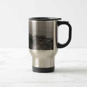Beach path travel mug