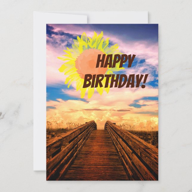 Beach Pathway Birthday Card (Front)