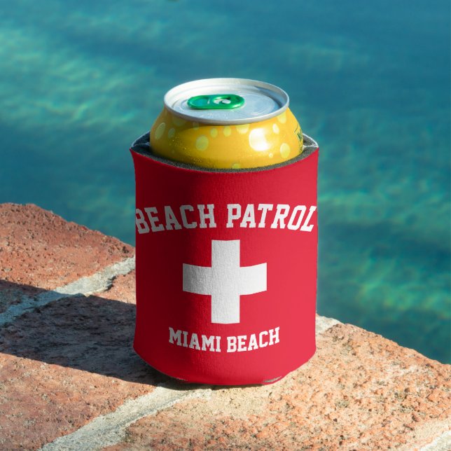 Beach Patrol Lifeguard Personalise Can Cooler (In Situ Pool)