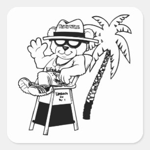 Beach Patrol Sticker Set