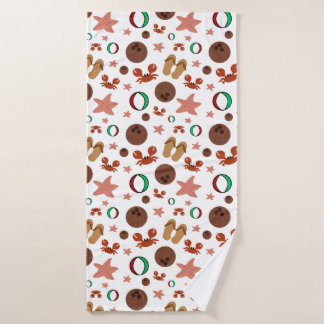 Beach Pattern Bath Towel: Vacation ready Bath Towel