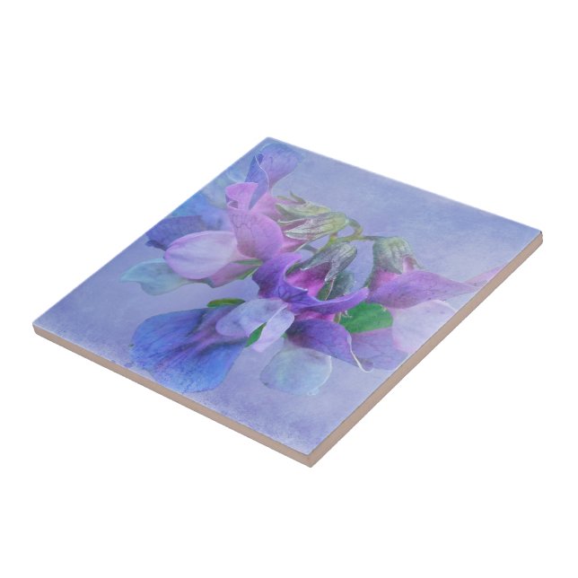 Beach Pea Flowers Tile (Side)