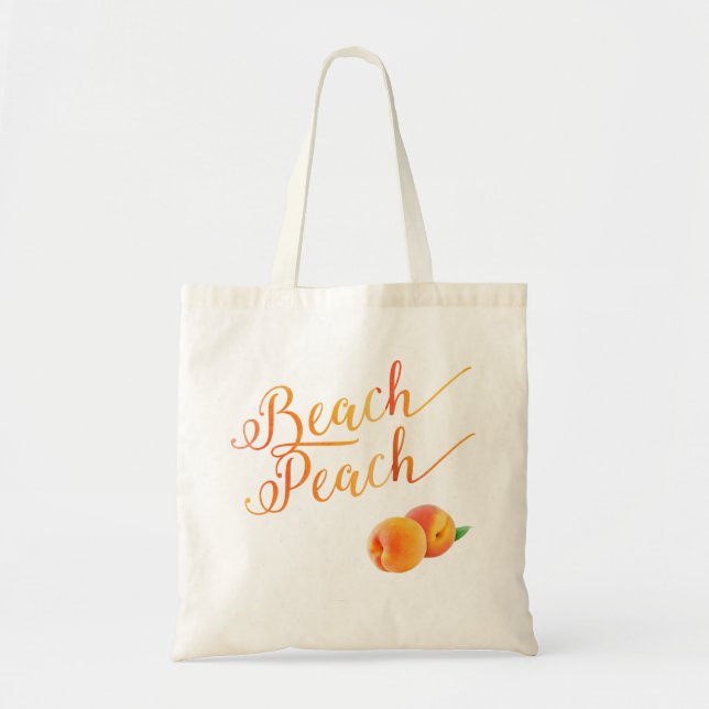 Beach Peach Tote Bag (Front)