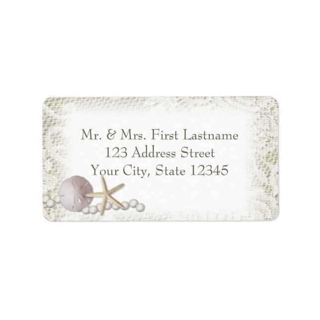 Beach Pearls and Lace Label (Front)