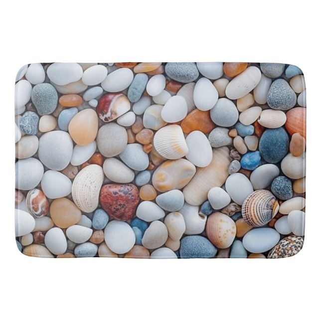 Beach Pebbles Bath Mat (Front)