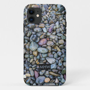Beach Pebbles custom monogram phone cases