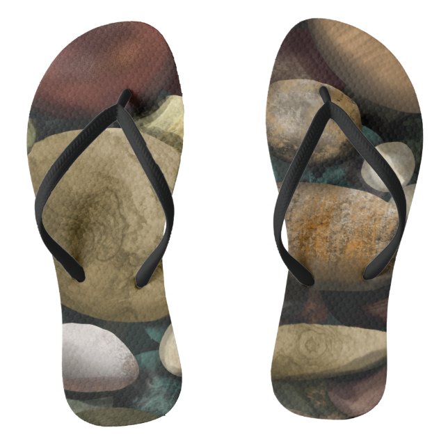 Beach pebbles flip flops (Footbed)