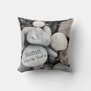 Beach Pebbles Photo Nature Good Morning Cushion