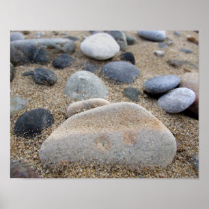 Beach Pebbles Poster Print