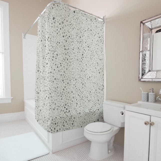 Beach Pebbles Shower Curtain (In Situ)