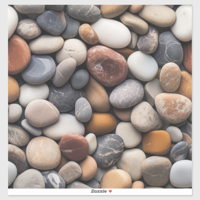 Beach Pebbles Vinyl Sticker (Sheet)