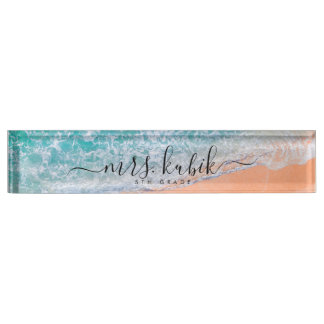 Beach Personalised Teacher Desk Name Plate