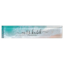 Beach Personalised Teacher Desk Name Plate