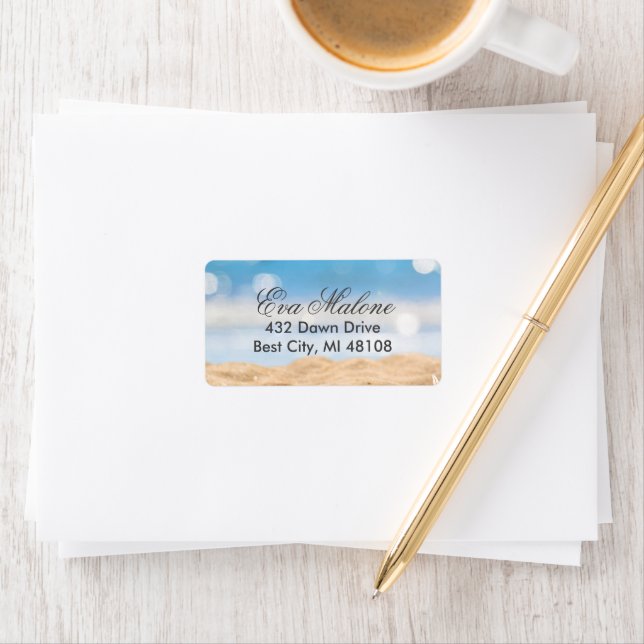 Beach Photo Destination-  Address Labels (Insitu)
