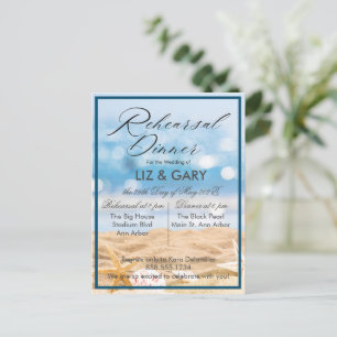 Beach Photo Destination Rehearsal Dinner Postcard