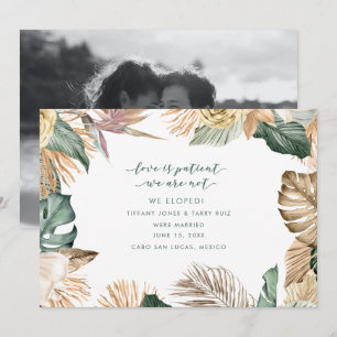 Beach Photo Elopement Wedding Announcement